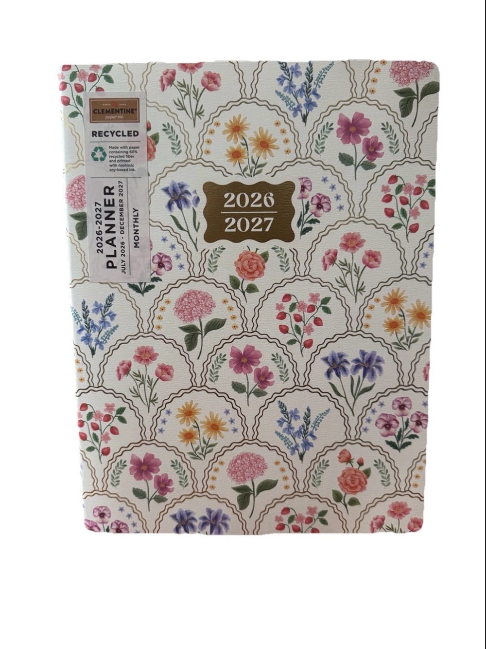 Clementine Paper inc. 17-month Large Size Planner 11x9” Pink Floral 2026-2027